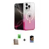 ieg™ iPhone 16 Pro Max Kılıf Eksen Minimal Özel Seri - Siyah Buffer Hayalet Cam Ekran Koruyucu + Raze Metal Kamera Lens - CLTM