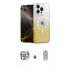 ieg™ iPhone 16 Pro Max Kılıf Eksen Minimal Özel Seri - Siyah Joko Magic 5D Cam + Pers Alüminyum Kamera Lens - GI