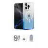 ieg™ iPhone 16 Pro Max Kılıf Eksen Minimal Özel Seri - Siyah Joko Magic 5D Cam + Pers Alüminyum Kamera Lens - GS