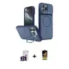 ieg™ iPhone 16 Pro Max Kılıf İz Modern Prime - Siyah Buffer Cam Ekran Koruyucu + Bilvis Titan Kamera Lens - TMGI