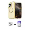 ieg™ iPhone 16 Pro Max Kılıf Kıvılcım Form Prime - Siyah Bilvis 5in1 3D Magic Cam Ekran Koruyucu + Pers Alüminyum Kamera Lens - GS