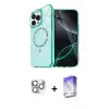 ieg™ iPhone 16 Pro Max Kılıf Kıvılcım Form Prime - Siyah Bilvis 5in1 3D Magic Cam Ekran Koruyucu + Pers Alüminyum Kamera Lens - GS