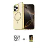 ieg™ iPhone 16 Pro Max Kılıf Kıvılcım Form Prime - Siyah Buffer Cam Ekran Koruyucu + Pers Alüminyum Kamera Lens - GS