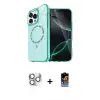 ieg™ iPhone 16 Pro Max Kılıf Kıvılcım Form Prime - Siyah Buffer Hayalet Cam Ekran Koruyucu + Pers Alüminyum Kamera Lens - GS