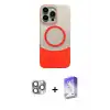 ieg™ iPhone 16 Pro Max Kılıf Kozmos Form Özel Seri - Siyah Bilvis 5in1 3D Magic Cam Ekran Koruyucu + Pers Alüminyum Kamera Lens - GI