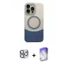 ieg™ iPhone 16 Pro Max Kılıf Kozmos Form Özel Seri - Siyah Bilvis 5in1 3D Magic Cam Ekran Koruyucu + Pers Alüminyum Kamera Lens - GI