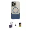 ieg™ iPhone 16 Pro Max Kılıf Kozmos Form Özel Seri - Siyah Buffer Cam Ekran Koruyucu + Bilvis Titan Kamera Lens - SH
