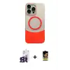 ieg™ iPhone 16 Pro Max Kılıf Kozmos Form Özel Seri - Siyah Buffer Cam Ekran Koruyucu + Bilvis Titan Kamera Lens - SH
