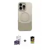 ieg™ iPhone 16 Pro Max Kılıf Kozmos Form Özel Seri - Siyah Buffer Cam Ekran Koruyucu + Bilvis Titan Kamera Lens - SH