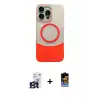 ieg™ iPhone 16 Pro Max Kılıf Kozmos Form Özel Seri - Siyah Buffer Hayalet Cam Ekran Koruyucu + Bilvis Titan Kamera Lens - TMGI