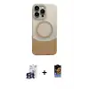 ieg™ iPhone 16 Pro Max Kılıf Kozmos Form Özel Seri - Siyah Buffer Hayalet Cam Ekran Koruyucu + Bilvis Titan Kamera Lens - TMGI