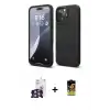ieg™ iPhone 16 Pro Max Kılıf Kozmos Yansıma Özel Seri - Siyah Buffer Cam Ekran Koruyucu + Bilvis Titan Kamera Lens - GS