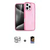 ieg™ iPhone 16 Pro Max Kılıf Nova Asil Prime - Siyah Buffer Hayalet Cam Ekran Koruyucu + Pers Alüminyum Kamera Lens - GS