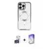 ieg™ iPhone 16 Pro Max Kılıf Nova Işık Özel Seri - Siyah Bilvis 5in1 3D Magic Cam Ekran Koruyucu + Bilvis Titan Kamera Lens - TMGI