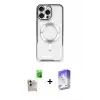 ieg™ iPhone 16 Pro Max Kılıf Nova Işık Özel Seri - Siyah Bilvis 5in1 3D Magic Cam Ekran Koruyucu + Raze Metal Kamera Lens - NLGY