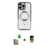 ieg™ iPhone 16 Pro Max Kılıf Nova Işık Özel Seri - Siyah Buffer Cam Ekran Koruyucu + Raze Metal Kamera Lens - CLTM