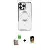 ieg™ iPhone 16 Pro Max Kılıf Nova Işık Özel Seri - Siyah Buffer Cam Ekran Koruyucu + Raze Metal Kamera Lens - CLTM