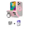 ieg™ iPhone 16 Pro Max Kılıf Nova Minimal Serisi - Siyah Bilvis 5in1 3D Magic Cam Ekran Koruyucu + Pers Alüminyum Kamera Lens - GI