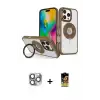 ieg™ iPhone 16 Pro Max Kılıf Nova Minimal Serisi - Siyah Buffer Cam Ekran Koruyucu + Pers Alüminyum Kamera Lens - GI