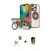 ieg™ iPhone 16 Pro Max Kılıf Nova Minimal Serisi - Siyah Buffer Cam Ekran Koruyucu + Raze Metal Kamera Lens - BZ