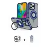 ieg™ iPhone 16 Pro Max Kılıf Nova Minimal Serisi - Siyah Joko Magic 5D Cam + Pers Alüminyum Kamera Lens - GI