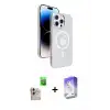 ieg™ iPhone 16 Pro Max Kılıf Nova Modern Prime - Siyah Bilvis 5in1 3D Magic Cam Ekran Koruyucu + Raze Metal Kamera Lens - NLGY