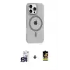 ieg™ iPhone 16 Pro Max Kılıf Pusula Form Özel Seri - Siyah Buffer Cam Ekran Koruyucu + Bilvis Titan Kamera Lens - TMGI