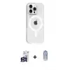 ieg™ iPhone 16 Pro Max Kılıf Pusula Form Özel Seri - Siyah Joko Magic 5D Cam + Bilvis Titan Kamera Lens - TMGI