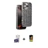 ieg™ iPhone 16 Pro Max Kılıf Siluet Form Serisi - Siyah Buffer Cam Ekran Koruyucu + Bilvis Titan Kamera Lens - TMGI