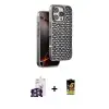 ieg™ iPhone 16 Pro Max Kılıf Siluet Form Serisi - Siyah Buffer Cam Ekran Koruyucu + Bilvis Titan Kamera Lens - GS