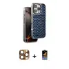 ieg™ iPhone 16 Pro Max Kılıf Siluet Form Serisi - Siyah Buffer Hayalet Cam Ekran Koruyucu + Pers Alüminyum Kamera Lens - CLTM