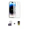 ieg™ iPhone 16 Pro Max Kılıf Siluet Minimal Prime - Siyah Buffer Cam Ekran Koruyucu + Bilvis Titan Kamera Lens - GS