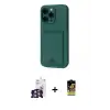 ieg™ iPhone 16 Pro Max Kılıf Vadi Çizgi Prime - Siyah Buffer Cam Ekran Koruyucu + Bilvis Titan Kamera Lens - GS