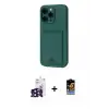 ieg™ iPhone 16 Pro Max Kılıf Vadi Çizgi Prime - Siyah Buffer Hayalet Cam Ekran Koruyucu + Bilvis Titan Kamera Lens - SH