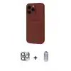 ieg™ iPhone 16 Pro Max Kılıf Vadi Çizgi Prime - Siyah Joko Magic 5D Cam + Pers Alüminyum Kamera Lens - GI