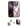 ieg™ iPhone 16 Pro Max Kılıf Yadigar Asil Koleksiyonu - Siyah 3D Antistatik Mat Seramik Nano Ekran Koruyucu + Raze Metal Kamera Lens - CLTM