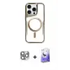 ieg™ iPhone 16 Pro Max Kılıf Yadigar Klasik Özel Seri - Siyah Bilvis 5in1 5D Magic Hayalet Cam Ekran Koruyucu + Pers Alüminyum Kamera Lens - GI