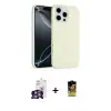 ieg™ iPhone 16 Pro Max Kılıf Yankı Form Serisi - Siyah Buffer Cam Ekran Koruyucu + Bilvis Titan Kamera Lens - GS