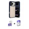 ieg™ iPhone 17 Pro Max Kılıf Vadi Minimal - Siyah Bilvis 5in1 3D Magic Cam Ekran Koruyucu + Bilvis Titan Kamera Lens - TU