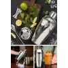 Kokteyl Hazırlama Shaker Seti 6 Parça Çelik Shaker Barmen Seti