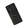 Oppo A74 4g Kılıf Pars Lens Yüzüklü Silikon - Siyah