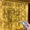 Uzaktan Kumandalı Led Perdeye Takılabilen Kancalı Işık Usb 3x3 Metre Peri Perde Led
