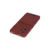 Xiaomi Redmi Note 12 4g Kılıf Kelvin Kartvizitli Silikon - Bordo