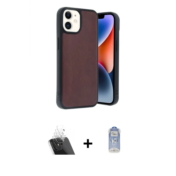ieg™ iPhone 11 Kılıf Kıvılcım Işık Serisi - Siyah Joko Magic 5D Cam + Kamera Lens Koruma Cam - SF
