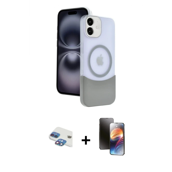 ieg™ iPhone 11 Kılıf Kozmos Form Özel Seri - Siyah 3D Antistatik Mat Seramik Nano Ekran Koruyucu + Pers Alüminyum Kamera Lens - GI