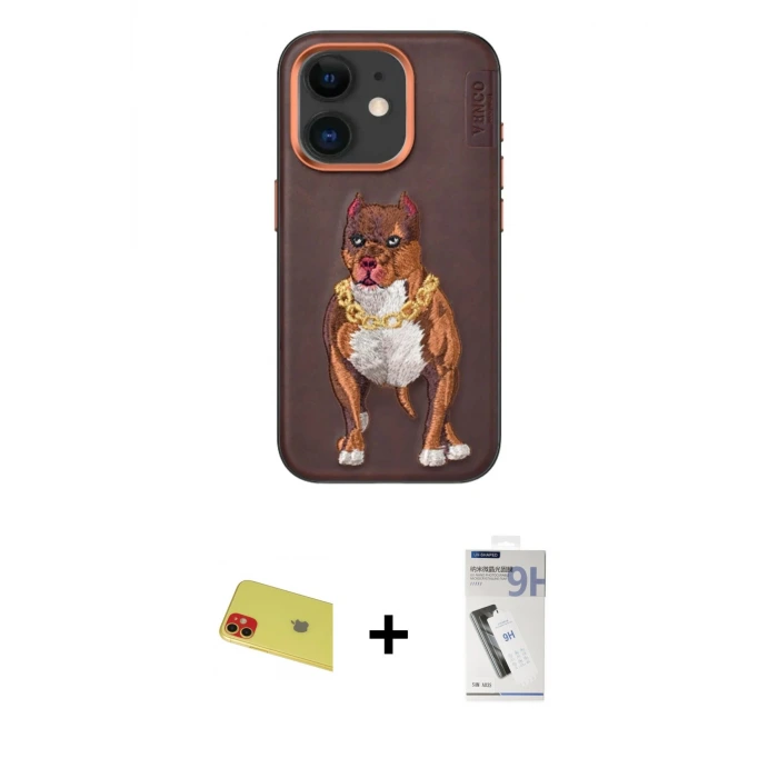 ieg™ iPhone 11 Kılıf Nova Form Koleksiyonu - Şeffaf Uv Polymer Nano Ekran Koruyucu + Rainbow Kamera Lens Koruma Cam - KI