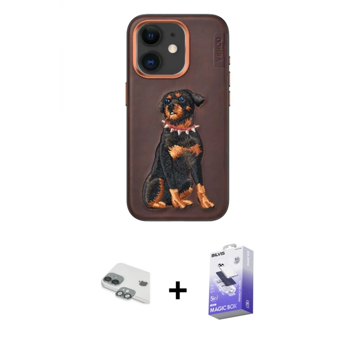 ieg™ iPhone 11 Kılıf Nova Form Koleksiyonu - Siyah Bilvis 5in1 5D Magic Hayalet Cam Ekran Koruyucu + Pers Alüminyum Kamera Lens - YL