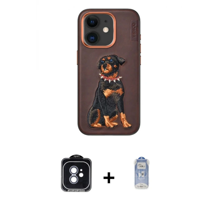ieg™ iPhone 11 Kılıf Nova Form Koleksiyonu - Siyah Joko Magic 5D Cam + PVD Metal Kamera Lens - MI