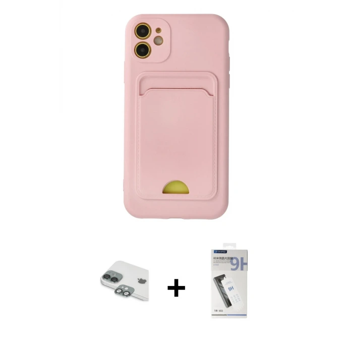 ieg™ iPhone 11 Kılıf Vadi Çizgi Prime - Şeffaf Uv Polymer Nano Ekran Koruyucu + Pers Alüminyum Kamera Lens - YL