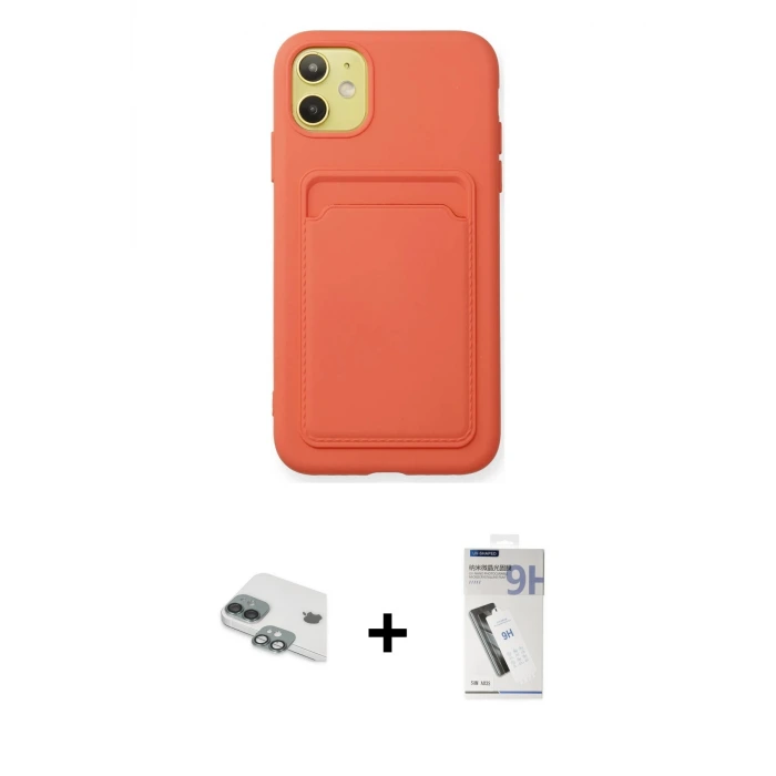 ieg™ iPhone 11 Kılıf Vadi Çizgi Prime - Şeffaf Uv Polymer Nano Ekran Koruyucu + Pers Alüminyum Kamera Lens - YL